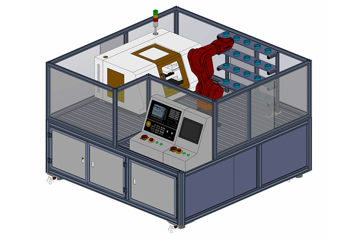 工業(yè)機器人上下料數(shù)控車床實訓(xùn)系統(tǒng)